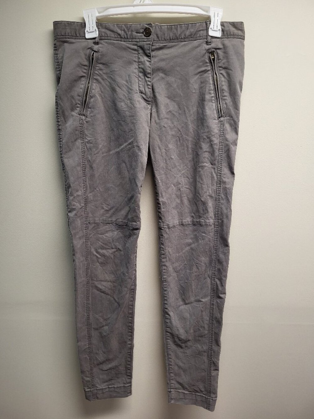Gap Super Skinny Cargo Khakis Gray Stretch Pants Women's Size 6